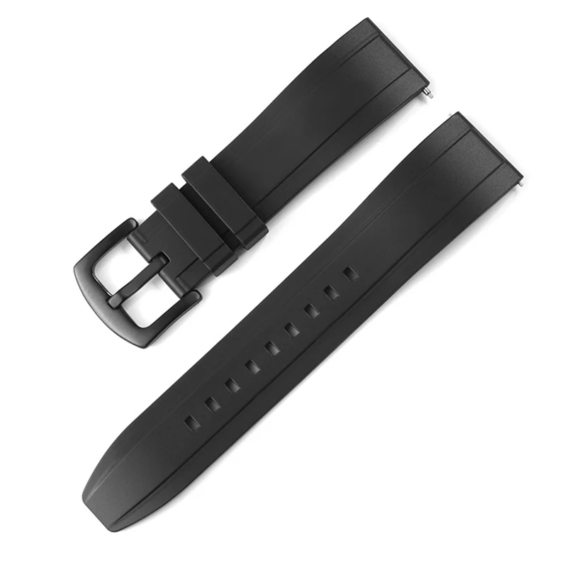 Strap Fluororubber TPU Universal 20mm 22mm Quick Release Sports band Smart Watch Accessories Bracelet UTHAI