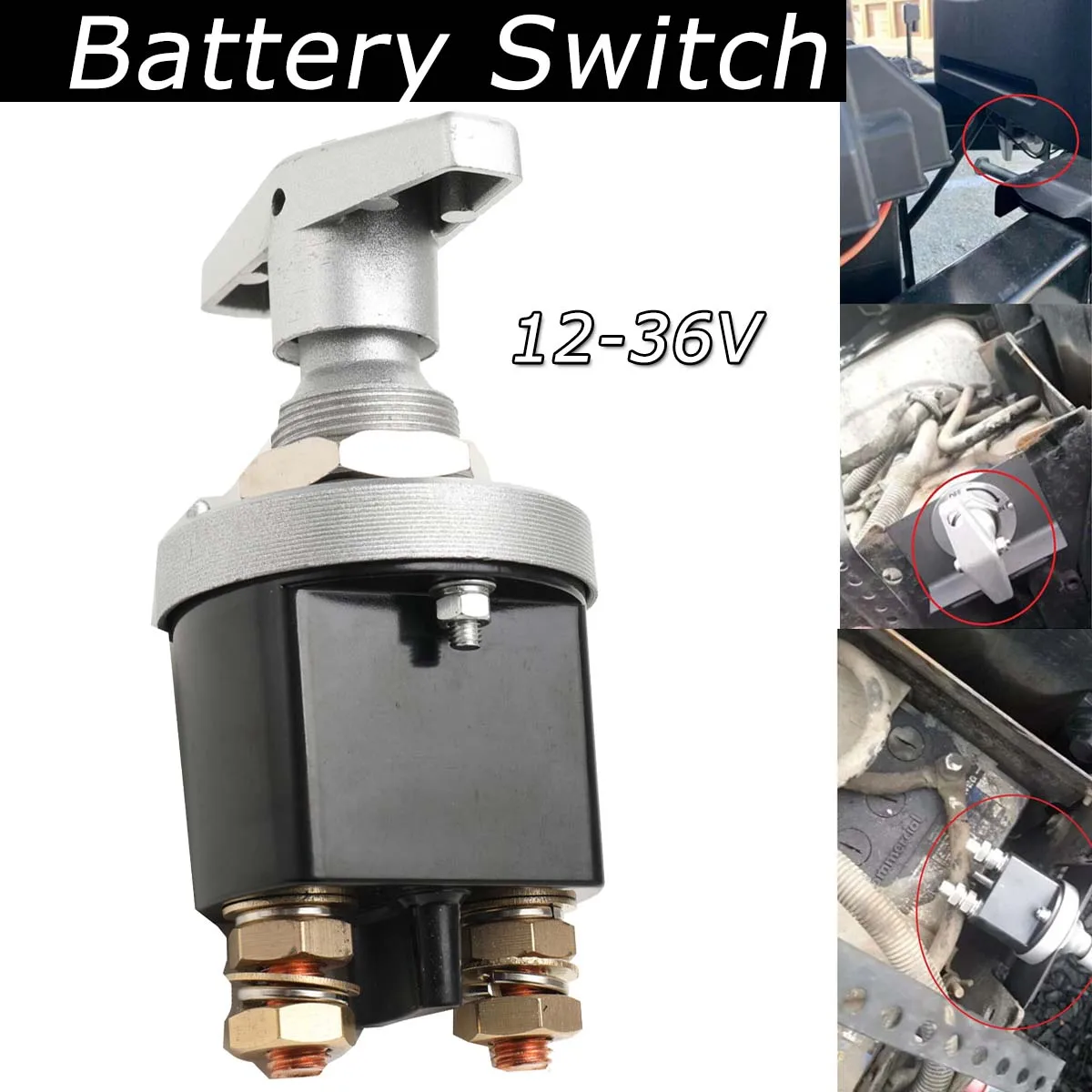 

250 A Battery Kill Switch IP65 36V DC Battery ON-OFF Switch for Car Boat RV Truck