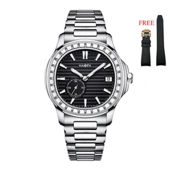 Haofa Micro Rotor Mechanical Watch for Men Multifunction Dial Calendar Mens Automatic Stainless Steel Waterproof Sapphire 2290