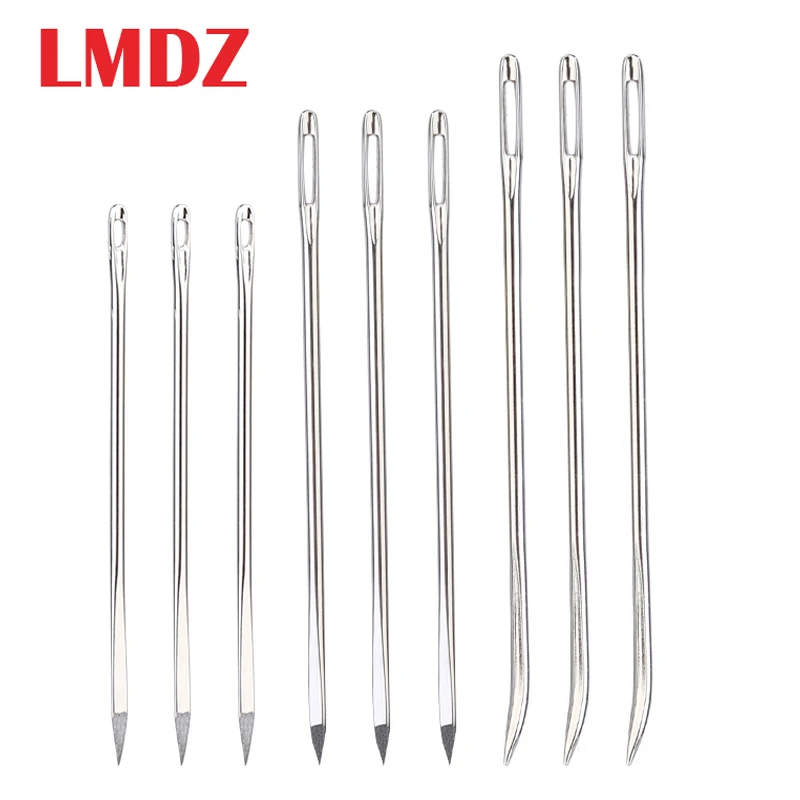 LMDZ 5.8/7/7.5cm Leather Sewing Needles Big Eye Sharp Tip Needle for Embroidery Stitching Sewing Fabric Cross Stitch Needles