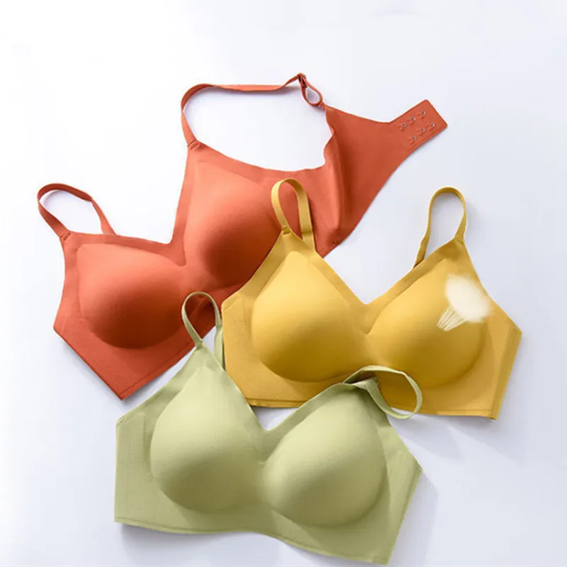 Women Seamless Bras Wire Free Brassiere Push Up Underwear Sexy Lingerie Invisible Bra Top Comfort Female Intimate Removable Pads