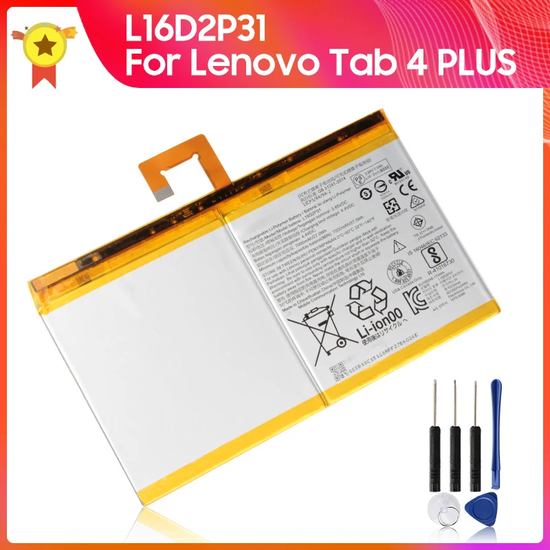 Replacement Battery L16D2P31 For Lenovo Tab4 Tab 4 PLUS TB-X304F TB-X704F TB2-X30M High Quality Batteries 7000mAh With Tool