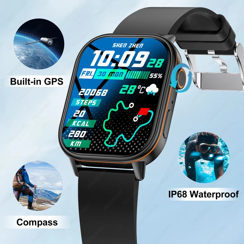 

New Smart Watch Built in GPS Compass 2.01" HD Display 420mAh Battery AI Voice Assistant 178+ Sport for XIAOMI Watch iOS Android