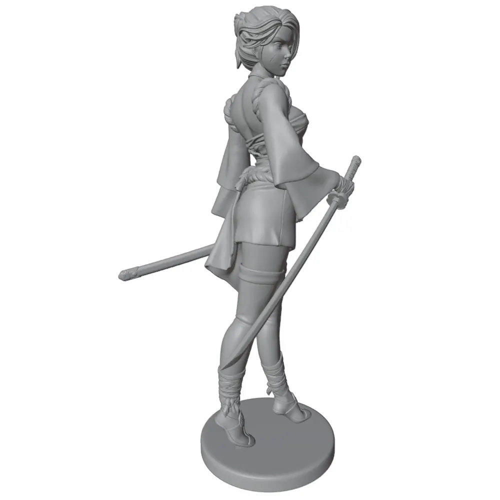 Figura miniatura 3D de guerrera gris DIY para gatos y perros - imagen 4