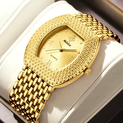 YaLaLuSi Brand 2024 Hot New Women's Watch Gold Luxury Luxury Gift Box Watch Remover Gift Ion Gold Plating