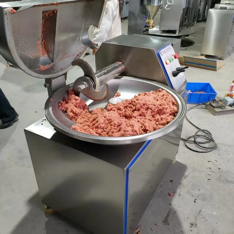 Fully Automatic Industrial Meat Emulsifying Bowl Cutter Chopper Meatballs and Small Sausages Is Suitable for Processing Plants