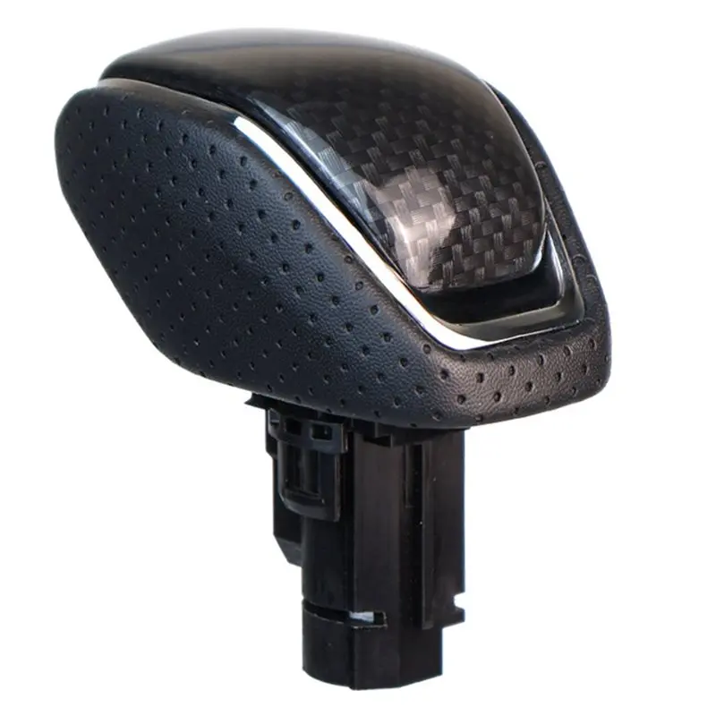 

Better-Carbon Fiber Punched Leather Car Gear Shift Knob- Gear Head Replacement For Toyota Highlander Wildlander RAV4 Kluger 2019