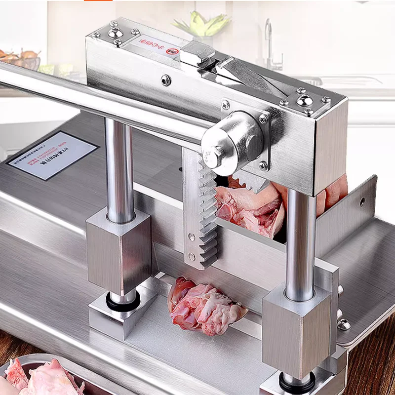 Bone Cutting Machine Commercial Manual Chop Pig Trotters Chopped Guillotine Frozen Meat Cut Bone Chopped Home Small Bone Saw