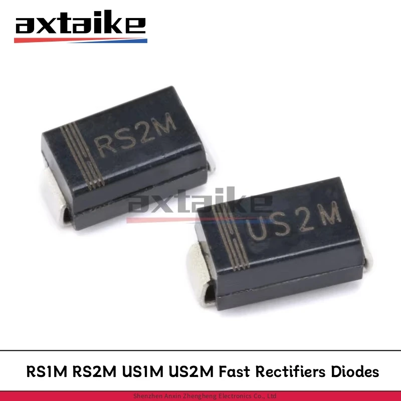 2000PCS RS1M RS2M FR107 US1M US2M UF4007 1A 2A 1000V SMA DO-214AC SMD Diodes Fast Rectifiers