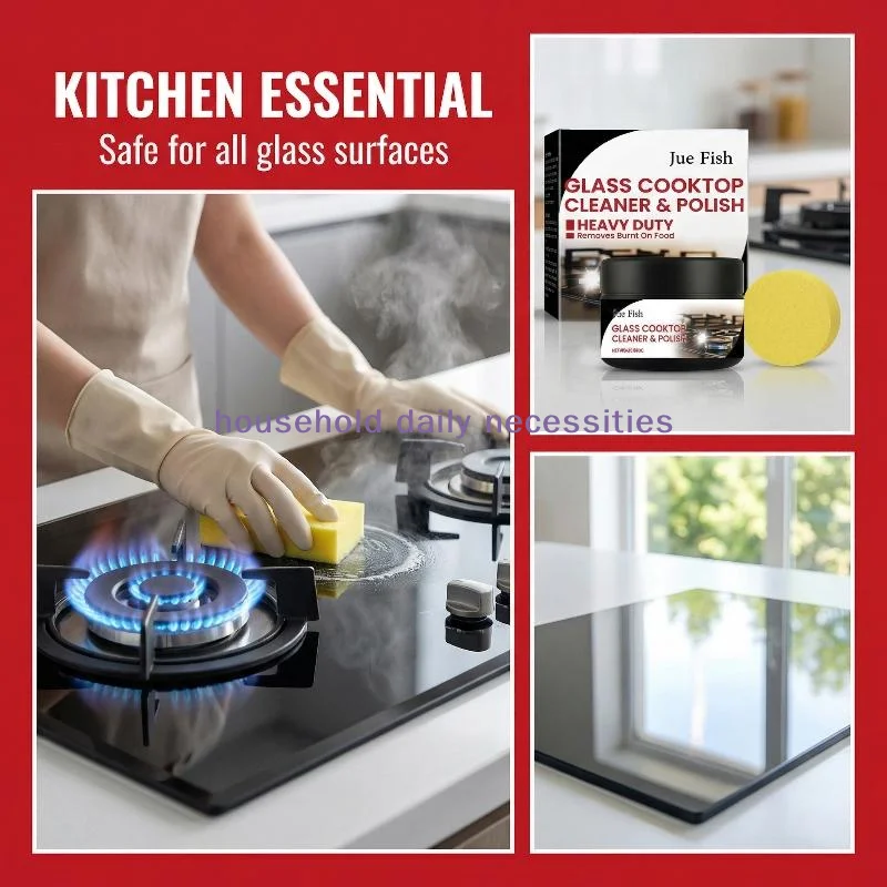

Strong Glass Stove Top Polishing Paste Efficiently Cleans Stains Scale and Burnt Residue from Tempered Glass at Modern Kitchens