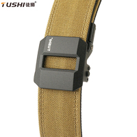 TUSHI Premium Automatic Buckle Hard Tactical Belt Quick Release Outdoor 1100D Nylon Military Gun Belt IPSC Sports Accessories