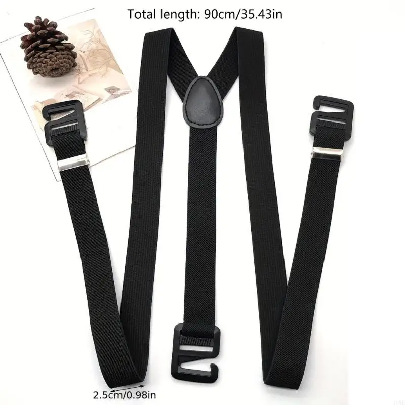 49me Stijlvolle polyester Suspenders Elastische broekbroeken Brace Duurzaamheid Suspenders