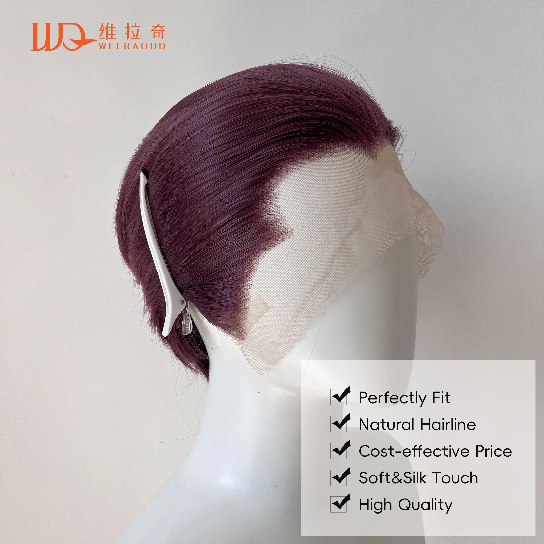 13x4-lace-frontal-wig-10-widow's-peak-taro-ash-purple-synthetic-hair-natural-hairline-glueless-cosplay-party-hairpieces-unisex