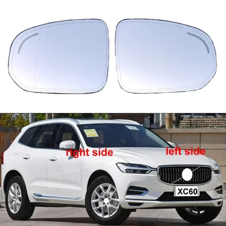 

For Volvo XC60 2018 2019 2020-2023 Car Outer Rearview Side Mirrors Lens Door Wing Rear View Mirror Glass with Heating Blind Spot