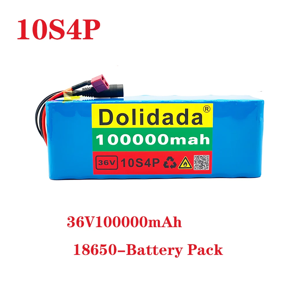 Batterie Lithium 10S4P 36V, 1000 Ah, 18650 W, Grande Capacité, Pour Vélo Et Trottinette électrique, Avec BMS, Prise Personnalisa