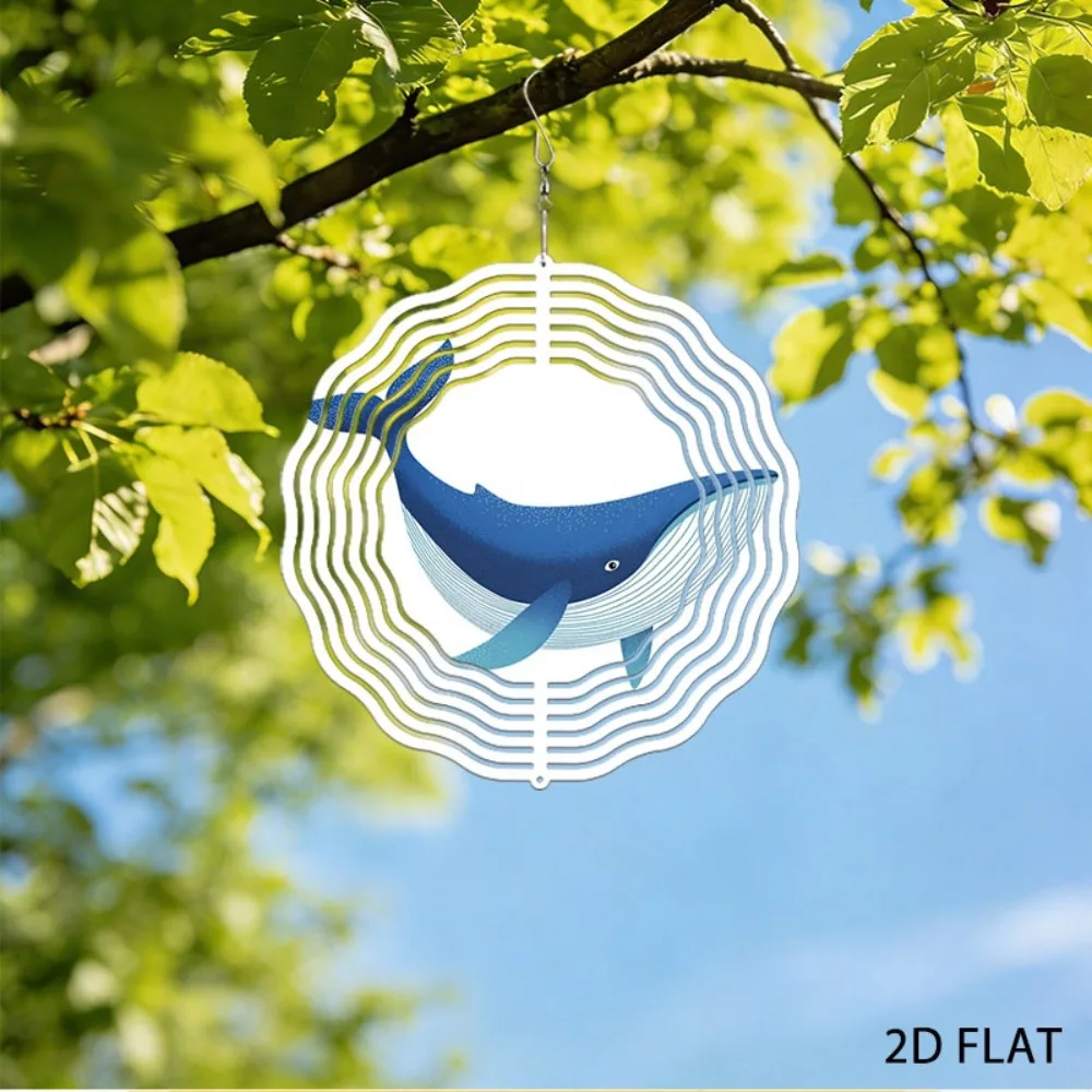 

Iron Whale Wind Chimes Large Outdoor Garden Art Home Patio Decor Durable