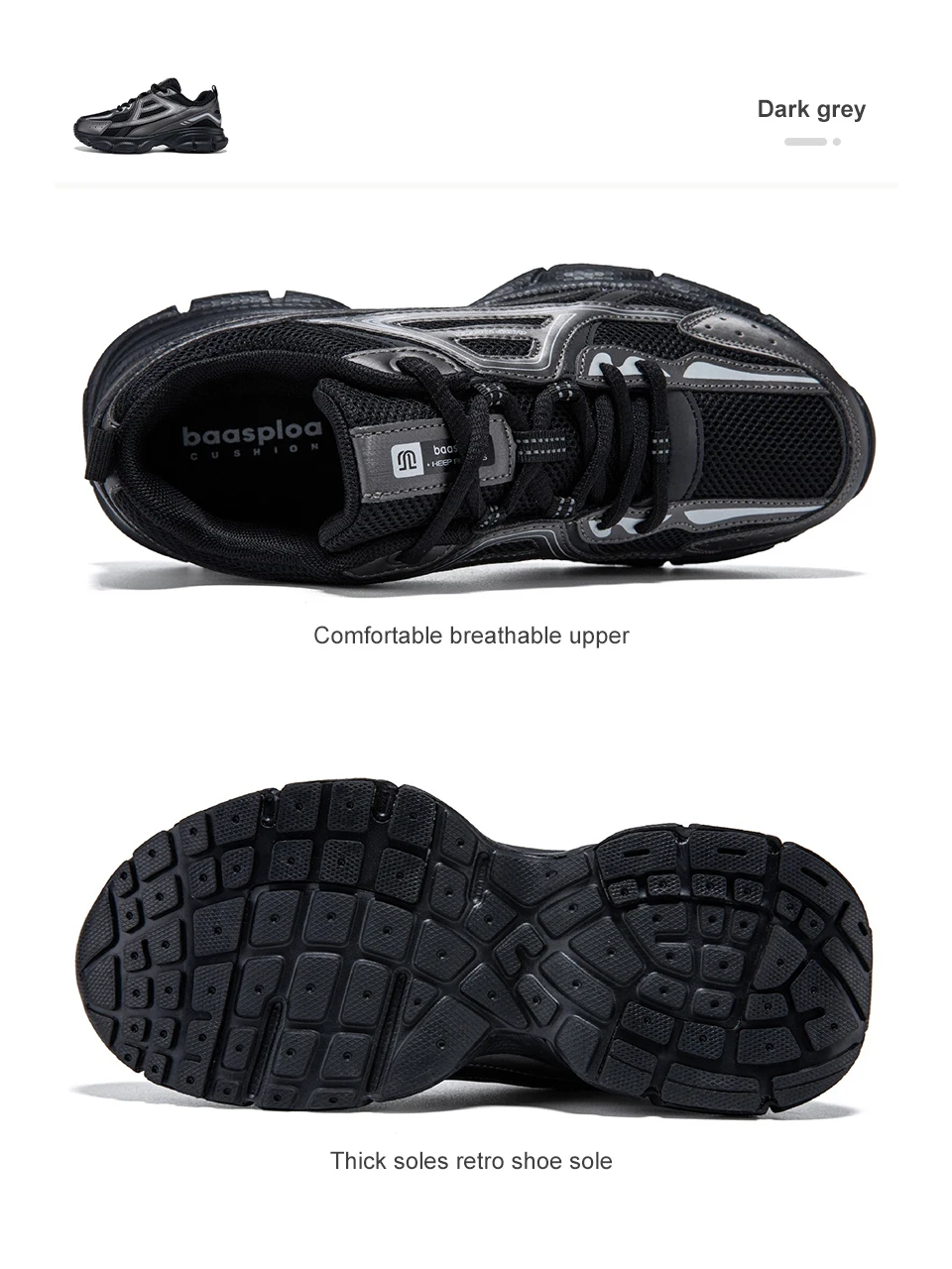 Baasploa Damen-Laufschuhe, modisch, leicht, aus Mesh, rutschfest, Jogging-Sneaker, für Damen, atmungsaktiv, bunt, Freizeitschuhe – Detail 18