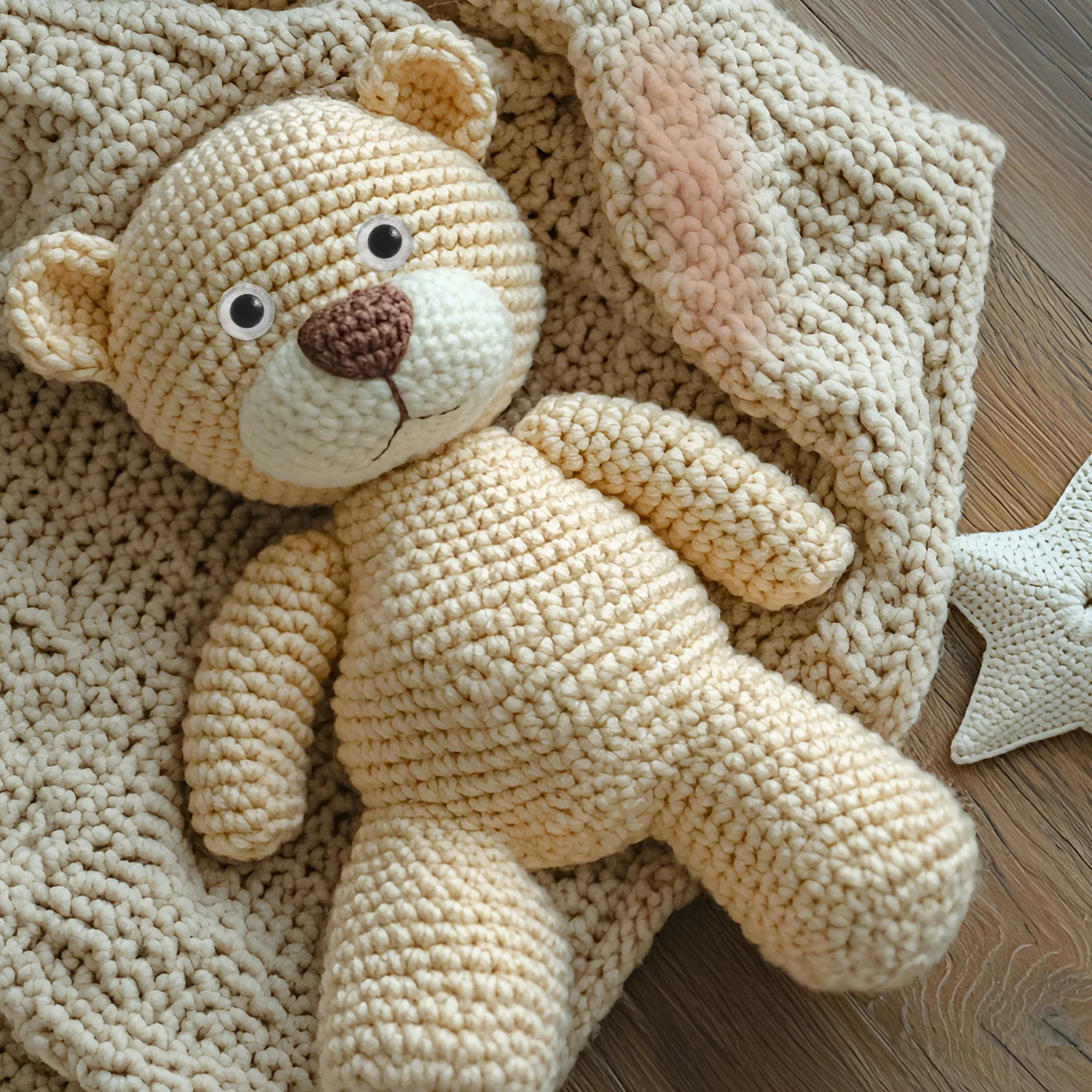 

High-Quality Glass Eyes for Crafting Realistic Animal Stuffed Animals Handmade Projects 12Mm Round Clear Crystal