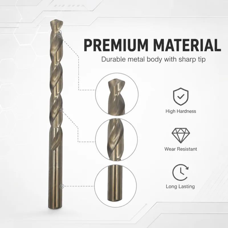 1PC 8mm HSS Twist Drill Bit Straight Shank Sharp Cutting Bit for Metal Wood Plastic DIY Power Tool