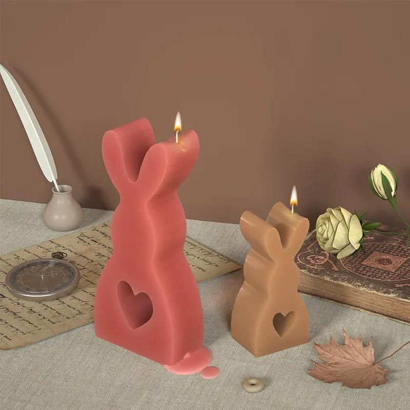 2pcs Silicone Molds, Bunny Silicone Mold ,  Easter bunny , Easter Decor , Handmade Casting Silicone Raysin Concrete Molds