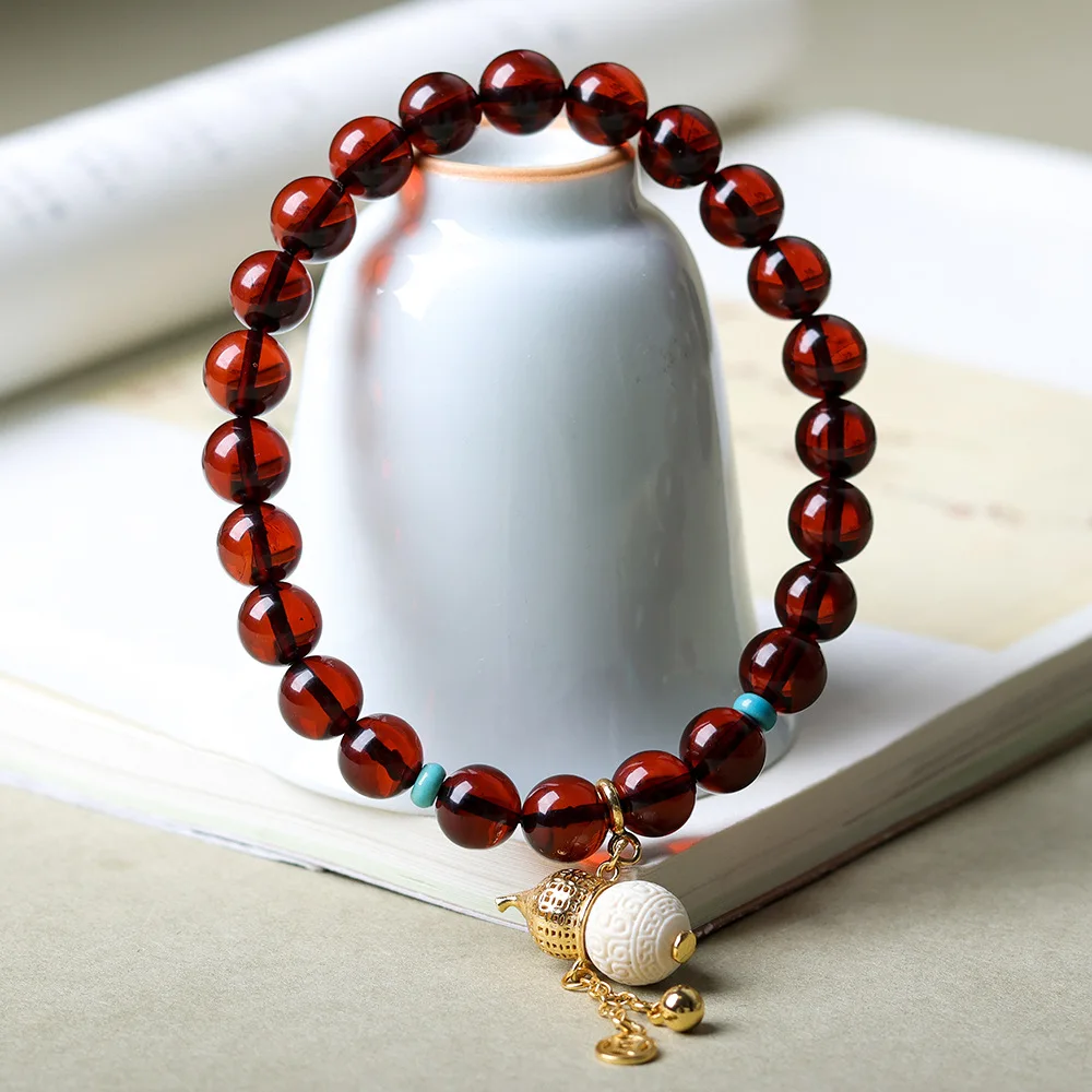 New Chinese style water purification blood purity string cultural toys imitation mammoth gourd  silver national style bracelet