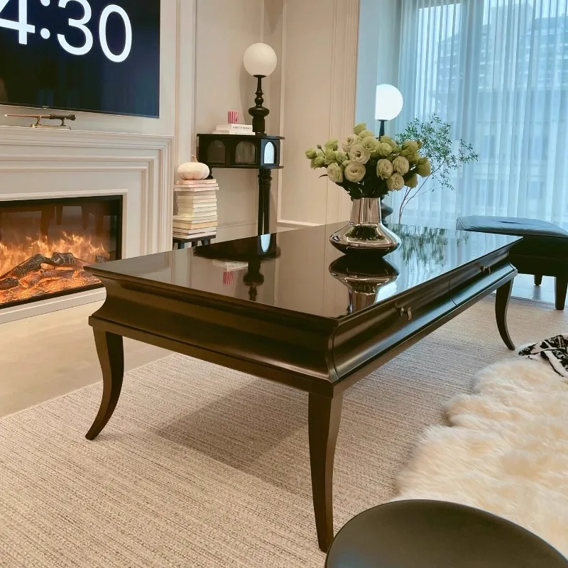 American style solid wood coffee table shining star sofa side table for Bedroom Living room High-end texture