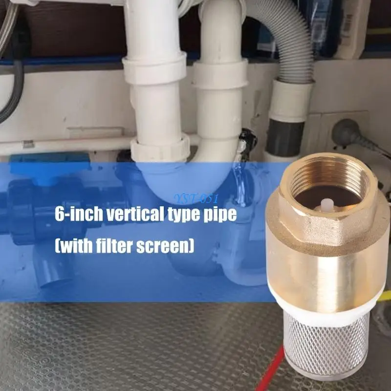 

E15A 3/4inch Internal Thread Brass Foot Valves Check Valves With Strainer Filter Bottom Valves for Water Plumbing Pump