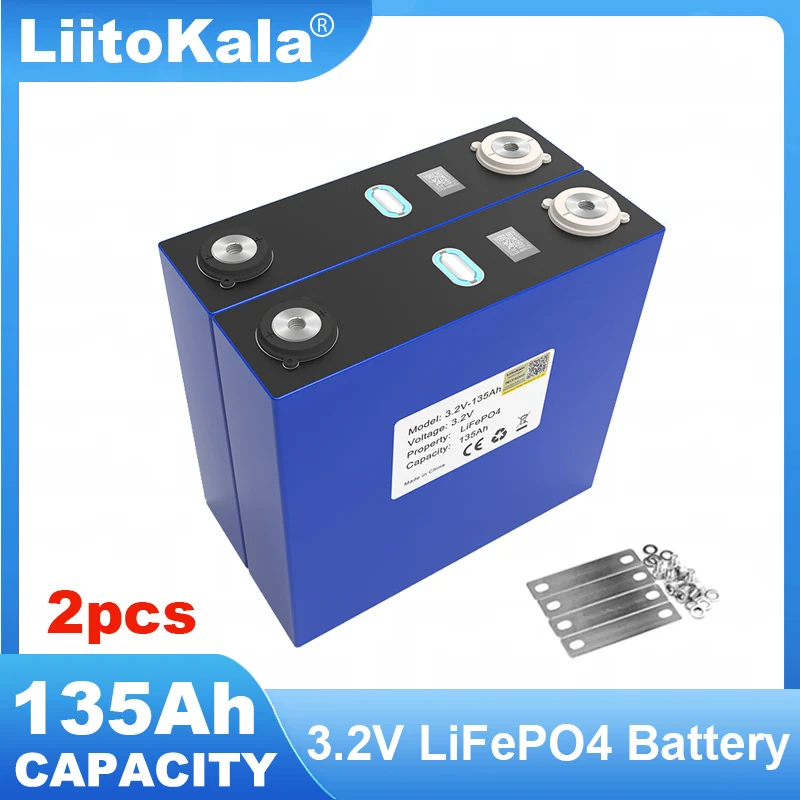 

LiitoKala 3.2v 135ah lifepo4 Rechargeable Battery DIY 12v 24v 36v 48v deep cycle package ldp lithium cell lithium iron phosphate