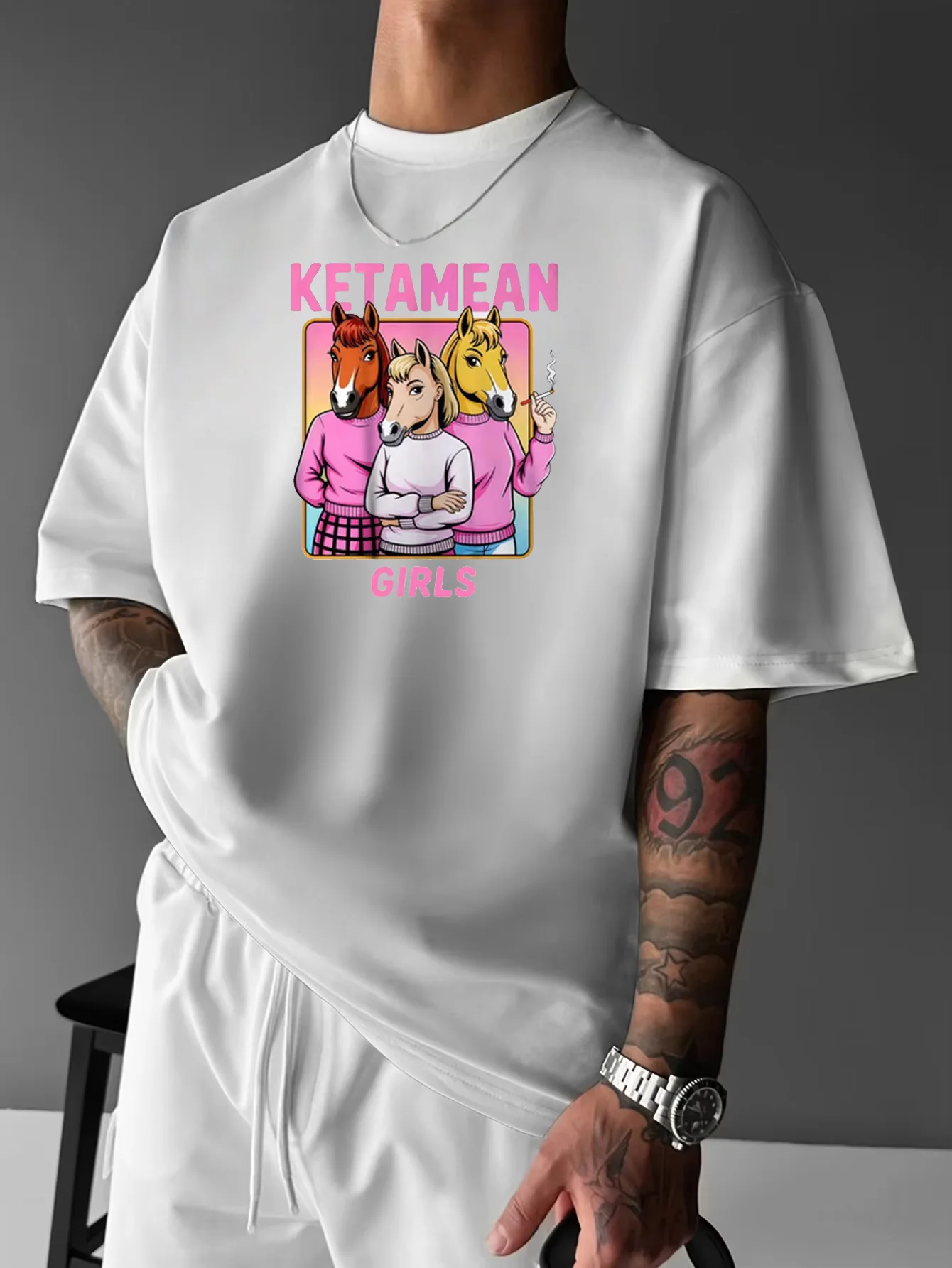 

Кетмеанские футболки с забавным рисунком для девочек, мужская и женская одежда, модная футболка с коротким рукавом Y2k, летние повседневные хлопковые футболки