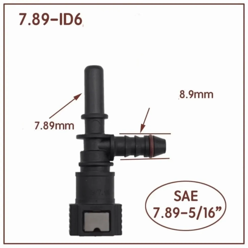 

Автомобильные аксессуары 7,89 ID6 Шланговая муфта PA12 Пластик 45 ° Тройник для шланга топливопровода Bundy, муфта для труб