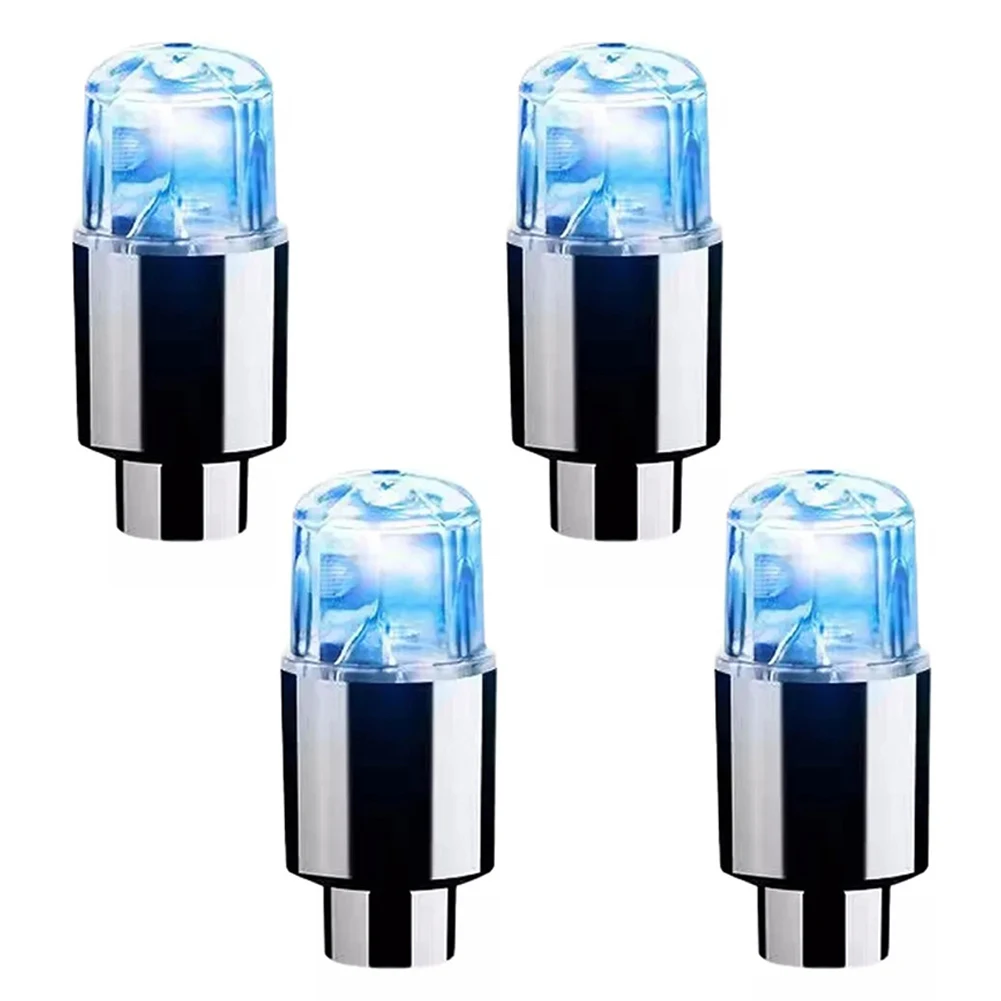 4Pcs LED Wheel Tire Valve for Cars Motorcycles Bikes Vibrant Illumination with Smart Activation and Waterproof Design