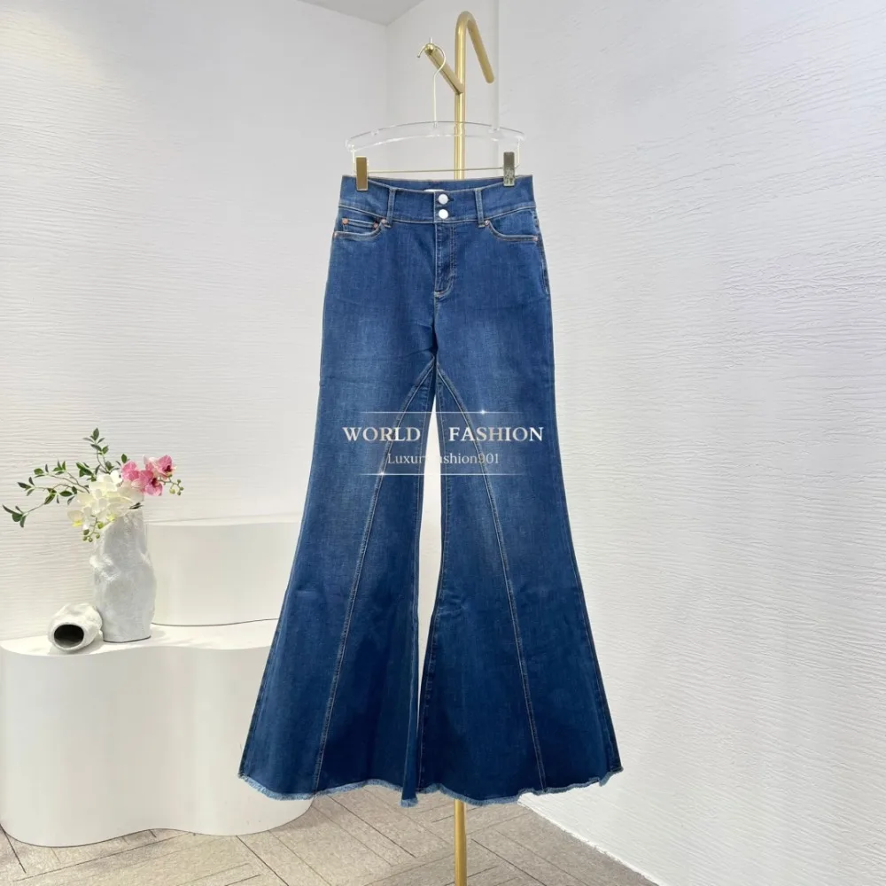 

Blue Denim Flare Jeans Pants Trouser 2025