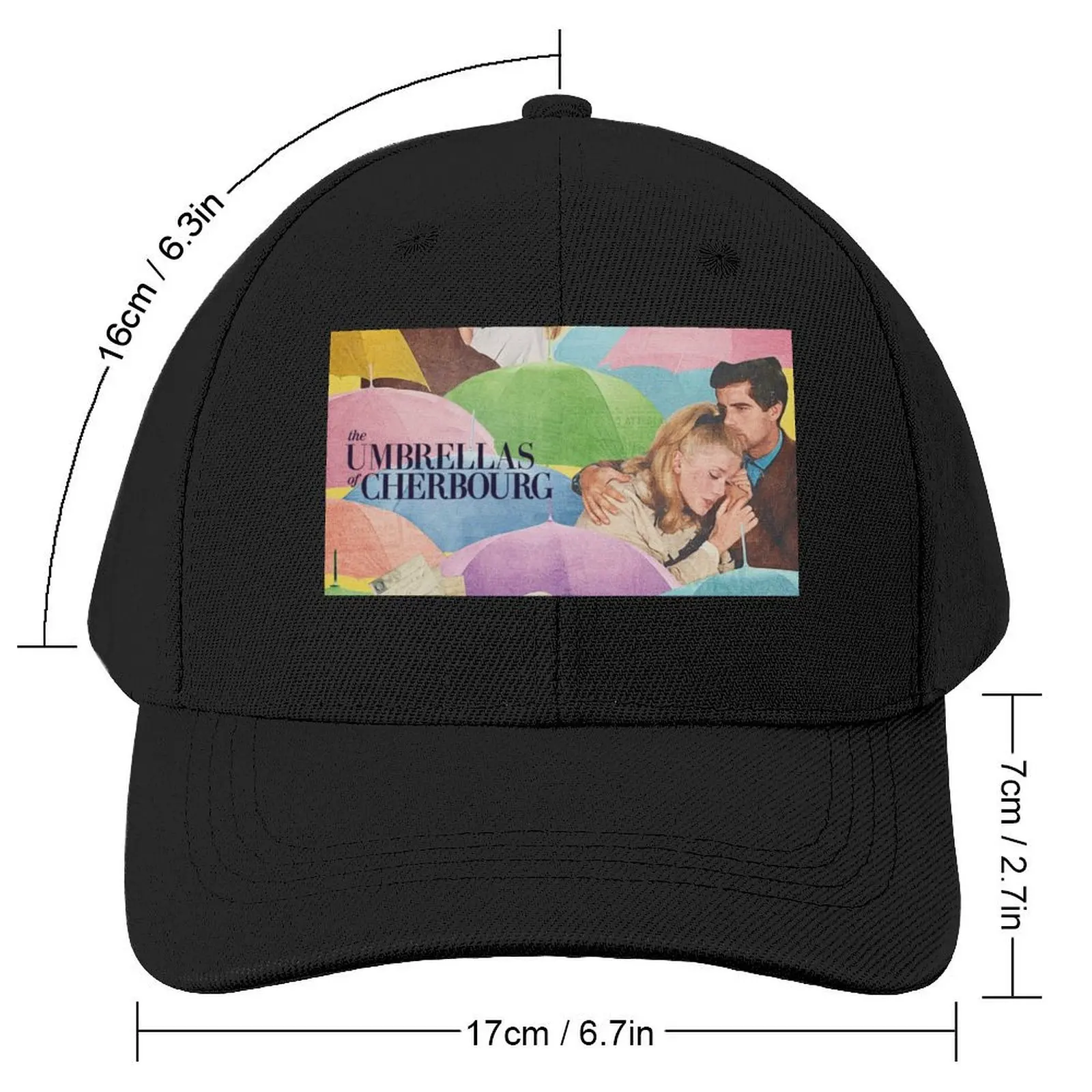 The Umbrellas of Cherbourg Movie Poster Baseball Cap Dropshipping Bobble Hat black Caps Male Women's