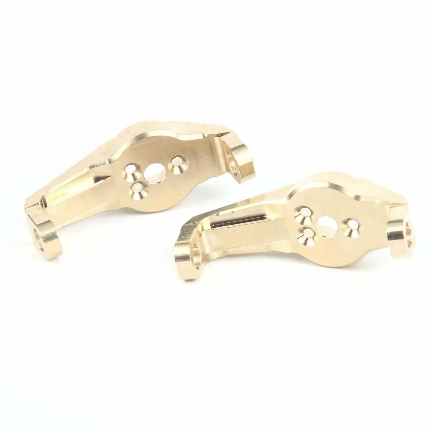 LCX Racing 1/10 RC Crawler Brass Front Axle C Hub Set Caster Blocks Portal Drive for Traxxas TRX4 TRX6 Upgrades Part Accessories