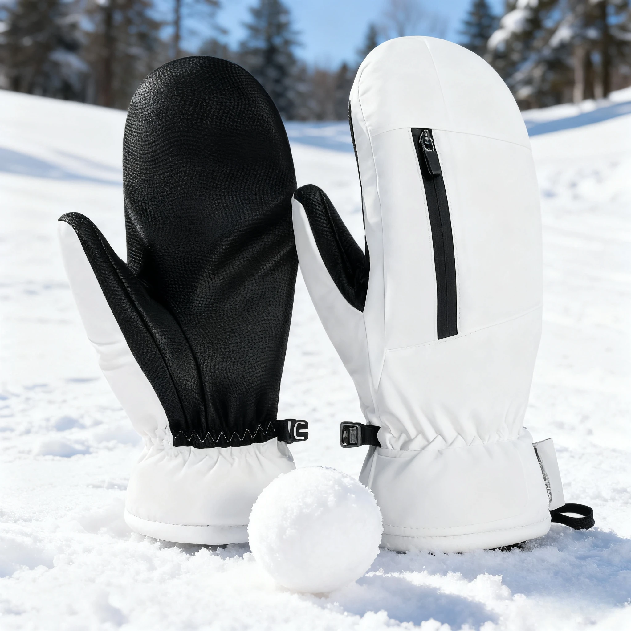 

Professional Waterproof Ski Mittens Thermal Winter Snow Gloves for Adults Youth with Hand Warmer Pocket Windproof Cold Weather