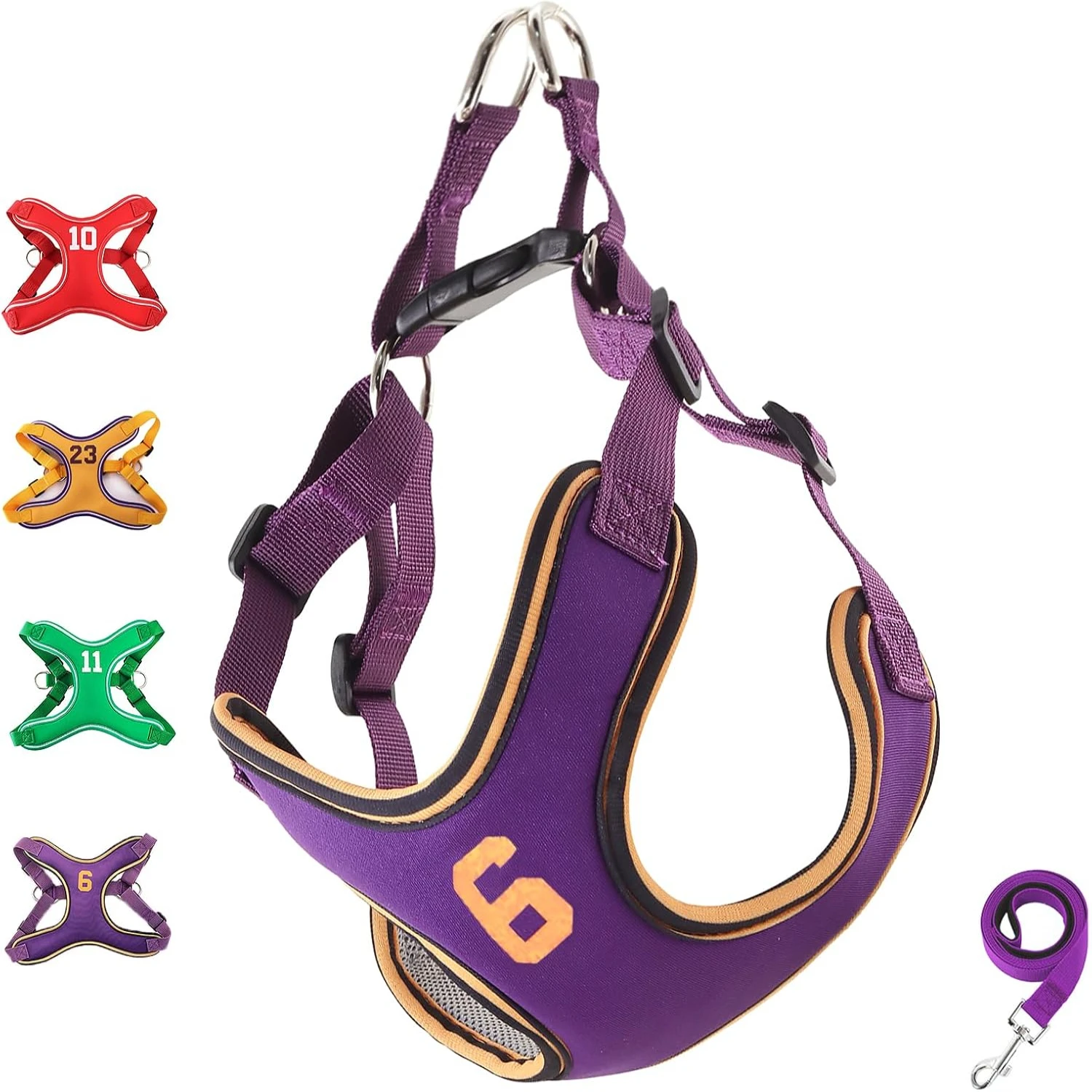 

Step in Dog Harness for Small and Medium Dogs,No-Choke Design,Soft Mesh Padding, for Comfortable Walking,Leash Included