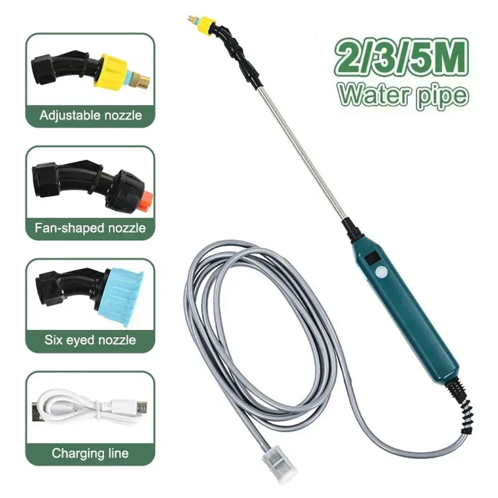 

2400mAh Battery Powered Sprayer Wand Rechargeable Electric Sprayer Telescopic Wand with Battery Indicator Portable Spray Wand