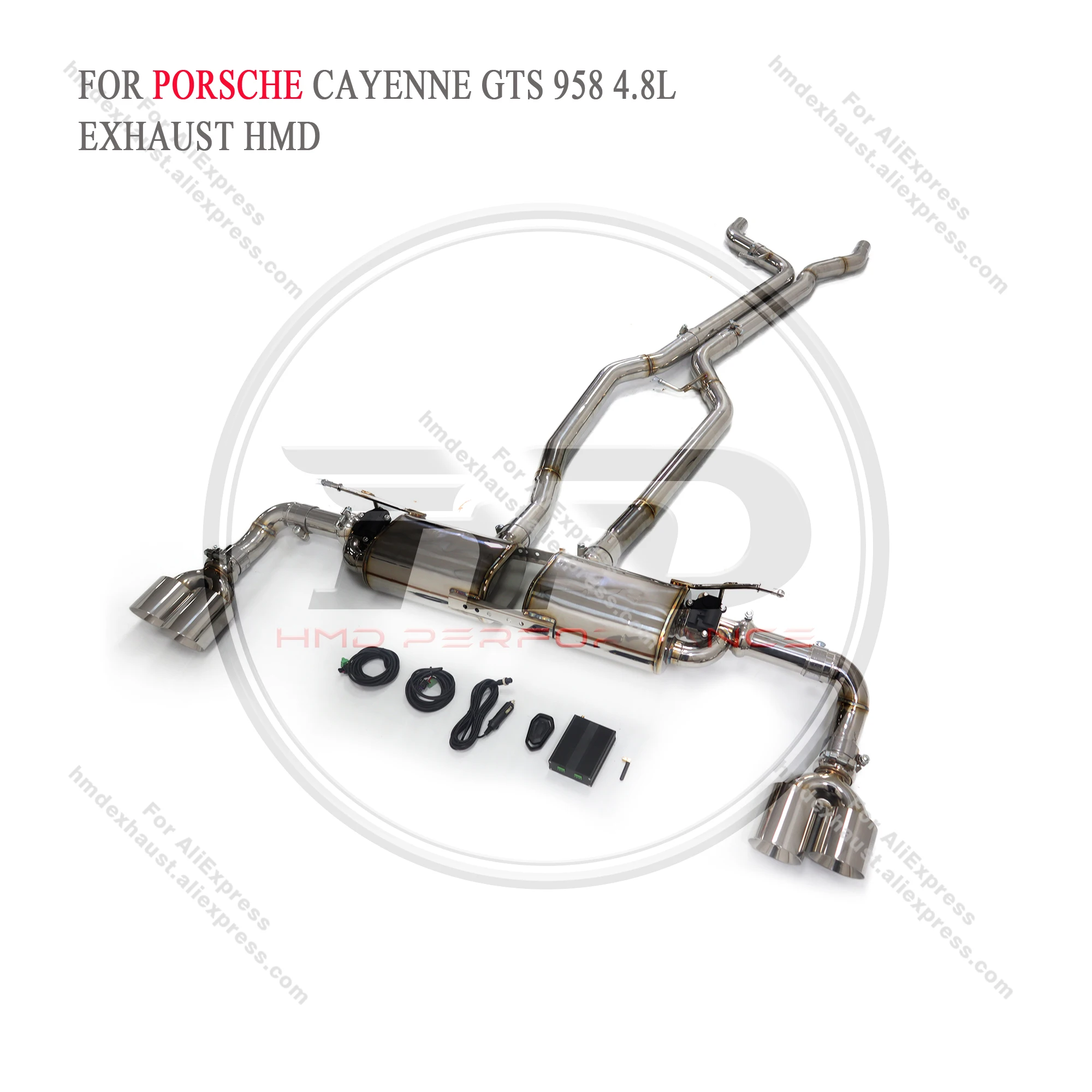 HMD Exhaust System Stainless Steel Performance Catback for Porsche Cayenne GTS 958 4.8L Muffler With Valve