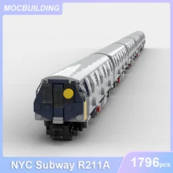 NYC Subway R211A Model MOC Building Blocks DIY Assemble Bricks Transportation Educational Collection Toys Xmas Gifts 1796PCS