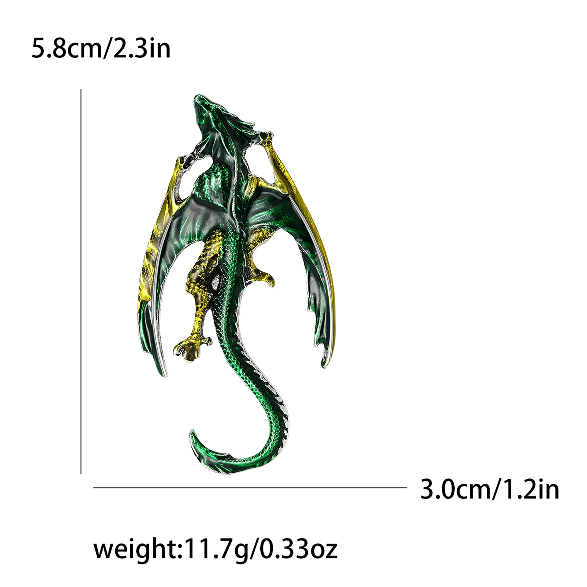 Trendy Enamel Small Flying Dragon Brooches for Women Unisex Animal Pins 2-color Available Casual Party Accessories Gifts