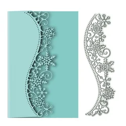 Snowflake Metal Cutting Dies S Shape Cut Die Diy Craft Christmas Card Edge Border Decorating Scrapbook Knife Mould Punch Stencil