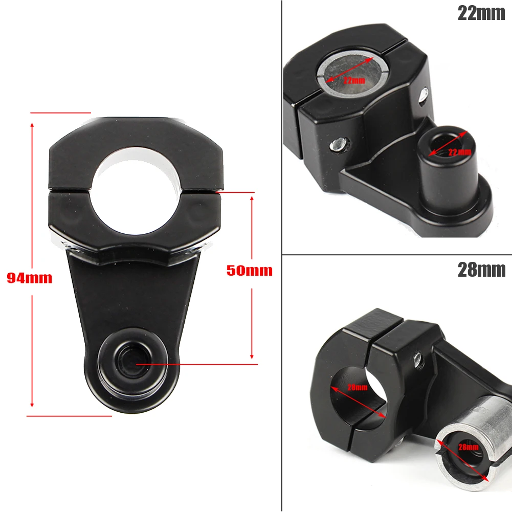 Motorcycle 22mm 28mm Bar Clamps Raised Handlebar Handle Bar Risers Black Silver Mount Riser Clamp Dirt Motocross Accessories