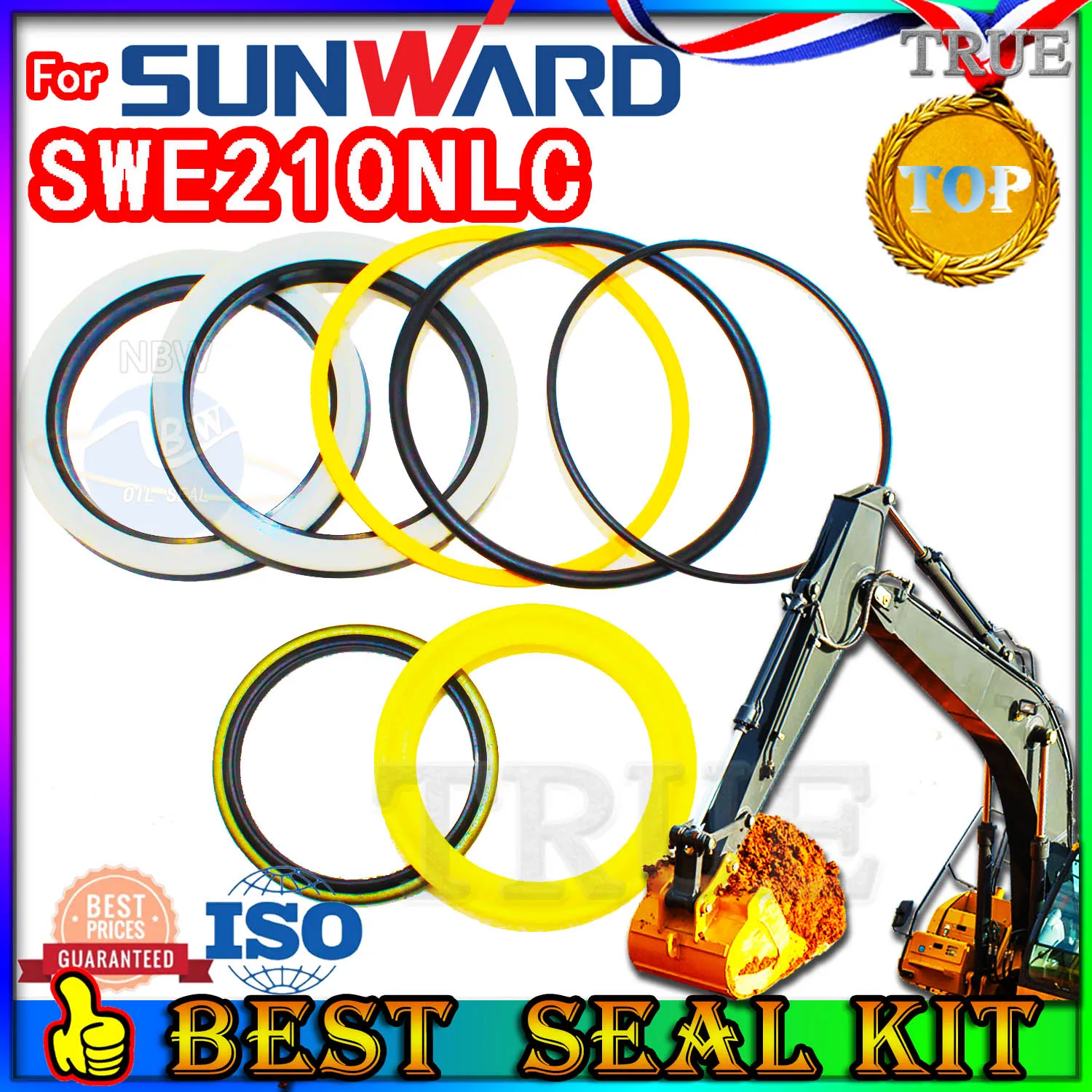 

For Sunward SWE210NLC Oil Seal Repair Kit Boom Arm Bucket Excavator Hydraulic Cylinder Hammer Construction Tool Set Pack Heavy