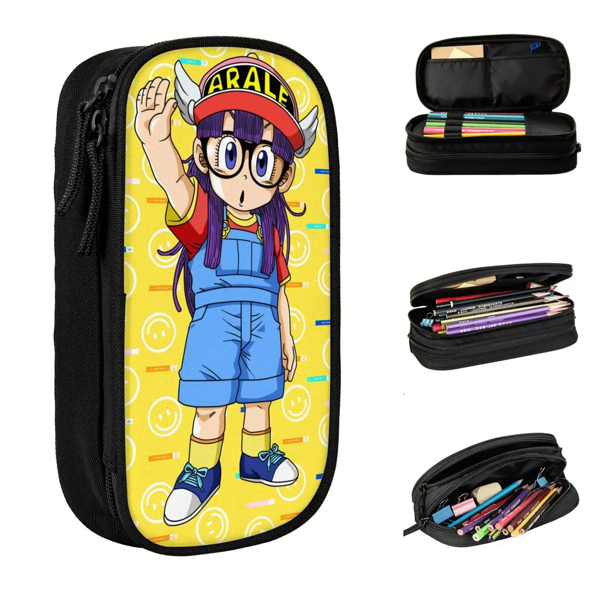 Klassieke Arale Hoyoyo Etui Pennenbakje Pen Houder Voor Student Grote Opbergzakken Schoolbenodigdheden Rits Briefpapier