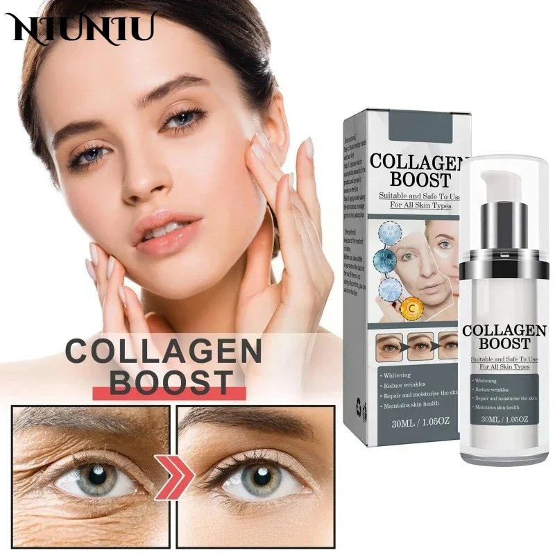 Unisex pflegen Kollagen Serum umgekehrte dunkle Haut blass Korrektor Gesicht Serum Alter verblassen Gesicht feine Linie Hyaluron säure Essenz