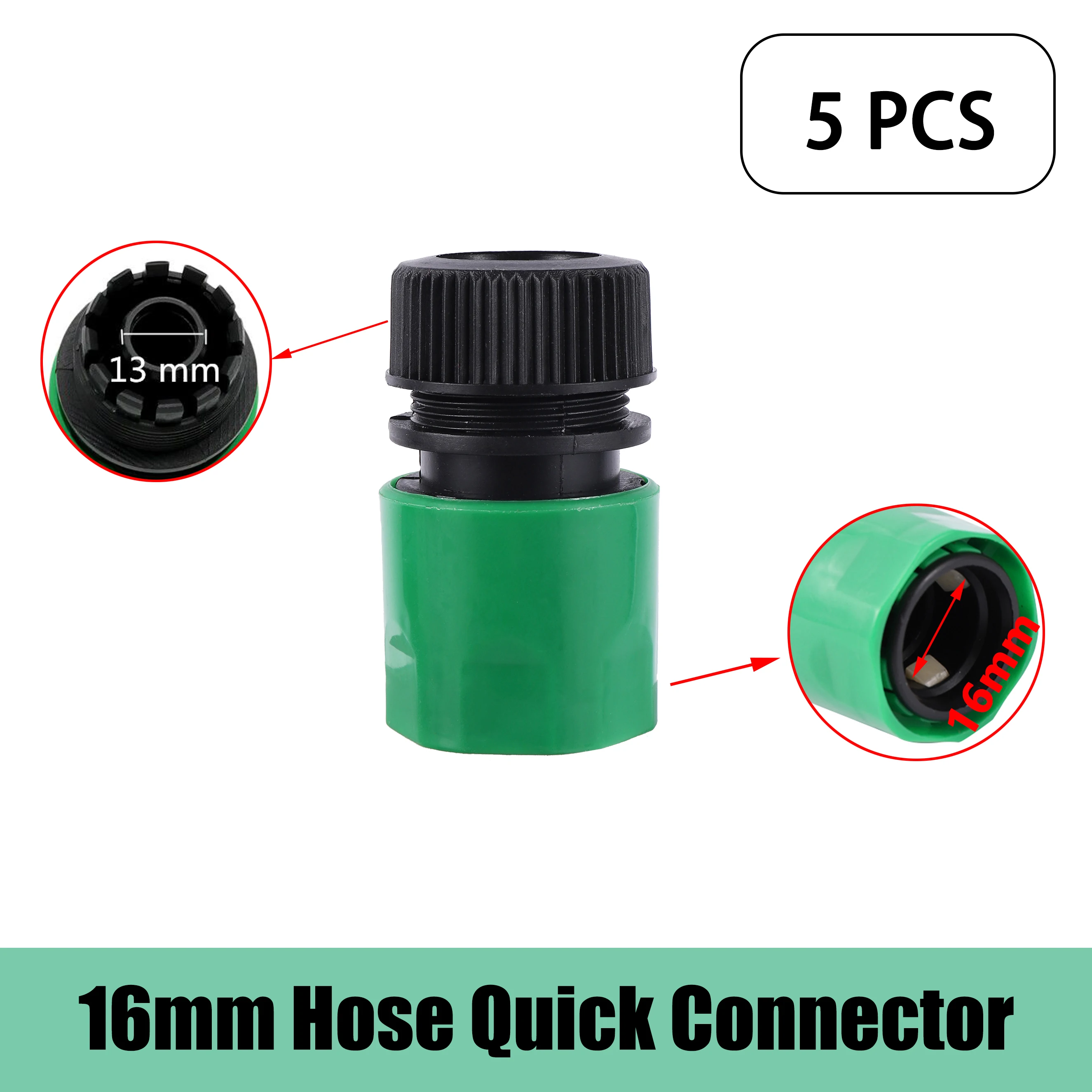 Garden Hose Quick Connector Watering Hose Adapter 3/4,16MM ,1/2 inch Euro Threaded Water Pipe Repair Connection Kit