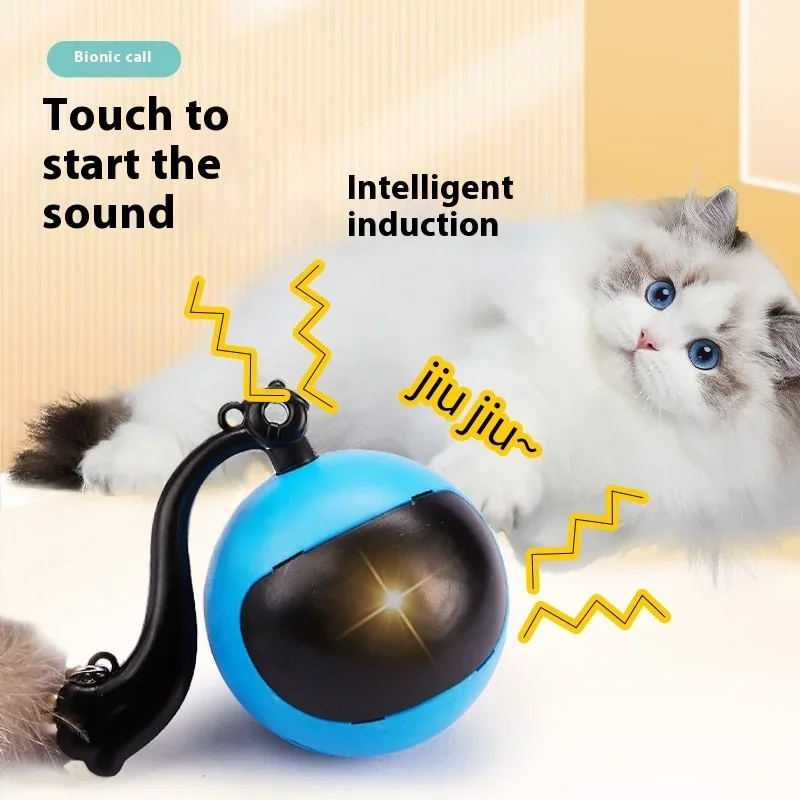 Boule roulante électrique intelligente pour chat paresseux, jouets magiques pour animaux de compagnie, son ennuyé, plonger oyant