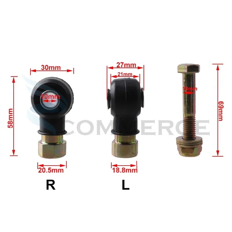 

2 комплекта наконечников рулевой тяги, шаровой шарнир для Polaris Sportsman 500 HO EFI 4x4 6X6 Trail Boss 325 3, замена 7061138 7061054 7061139