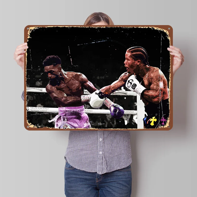 

Плакат Gervonta Davis на заказ, настенное искусство, винтажные металлические вывески, ретро жестяная табличка для украшения мужской пещеры, предметы домашнего декора, комната дома