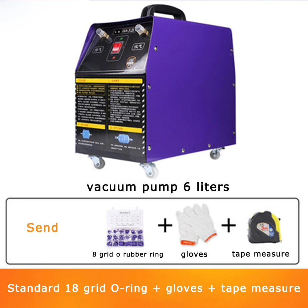 Pompa per vuoto per condizionatore d'aria per auto portatile Strumento per fluoro per condizionatore d'aria per auto Pompaggio rapido Strumenti di riparazione dell'aria condizionata